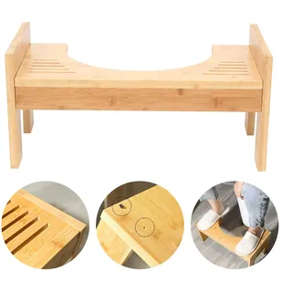 Physiologischer Toilettenhocker Aus Bambus FußStüTze Wc HöHenverstellbar Trittbrett Holz Badezimmer Hocker Toilettenhilfe Rutschfest Schemel Toiletten Stuhl Klohocker FüR Erwachsene Kind äLtere
