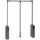 Abklappbare Kleiderstange 450 mm mm x 0 mm