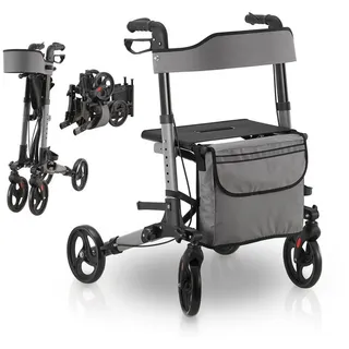 Juskys 	Aluminium Rollator Vital mit Sitz Grau 