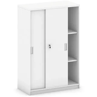 Schiebetürenschrank MIRELLI, 800 x 400 x 1200 mm, weiß