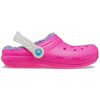 Crocs Unisex Kinder Classic Lined Clog K Holzschuh, Pink Crush Multi