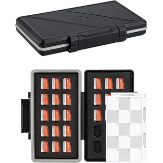 JJC Speicherkarten-Etui für 30 Micro SD/SDXC/SDHCSD CADR, Speicherkarten-Box Tragetasche, MSD Kartenhalter Aufbewahrung