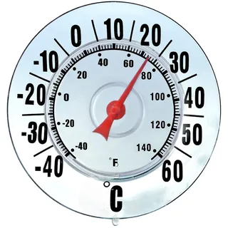 Maximex Außen-Thermometer, Ø 18 cm Transparent, Polystyrol transparent, Kunststoff - transparent