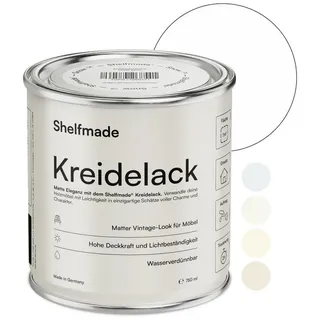 SHELFMADE Kreidefarbe weiß - Reinweiß - Holzfarbe DIY - Holz - Farbe für Möbel - Möbel matter Look - Holzlack matt