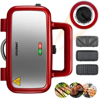 Waffeleisen 3 in 1, Sandwichmaker, Kontaktgrill, Sandwichtoaster, 1200W