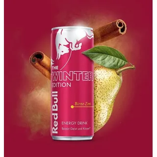 Red Bull Winter Edition 2023 / Birne-Zimt (DE Version mit Pfand)