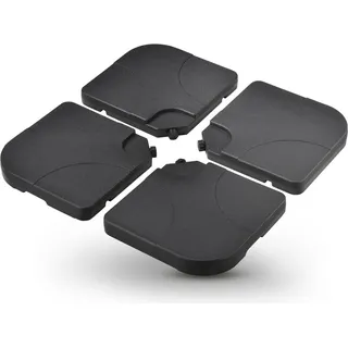 Juskys Schirmständer Quad Kunststoff Schwarz