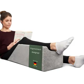 Well B4 Ergonomisches Venenkissen zum Beine hochlagern - Beinhochlagerungskissen Beinauflage Keilkissen/Stützkissen für Beine & Knie ideal als Lymphkissen und Venenkeil
