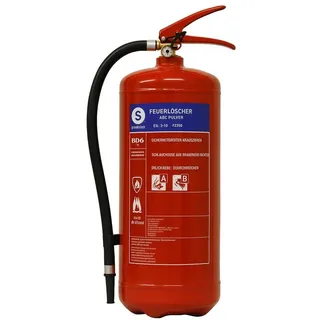smartwares® Feuerlöscher Pulverfeuerlöscher Pulverlöscher mit Halterung 6 KG, MHD:2029