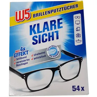 W5 Brillenputztücher, 54 Tücher pro Packung
