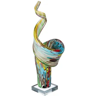 Gilde Glas Art Skulptur Twister - Mehrfarbig - Höhe 35cm - Glas - Dekofigur - Glasskulptur - Geschenk für Frauen