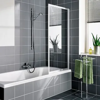 Kermi Vario 2000 Faltwand 1-flügelig 65,1-66,7 x 140 cm Silber Mattglanz