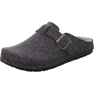 ROHDE Herren Pantoffel aus recyceltem Softfilz Riemen mit Schnalle Rodigo-H 6747, Größe:45 EU, Farbe:Grau - 45