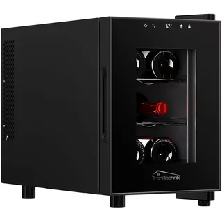 Tronitechnik GmbH TroniTechnik® Weinkühlschrank Montpellier, Getränkekühlschrank, Minibar Weinkühler, 17 Liter, 6 Flaschen
