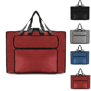 YushengTai Zeichentasche A2 Transporttasche für Zeichenplatte, Wasserdicht Drawing Bag, Multifunktional Zeichnung Tasche Zeichenmappe, Kunstmappe mit Die Seitentasche für Kunstutensilien (A2, Rot)