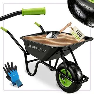 Juskys Schubkarre Garden 100 L Schwarz