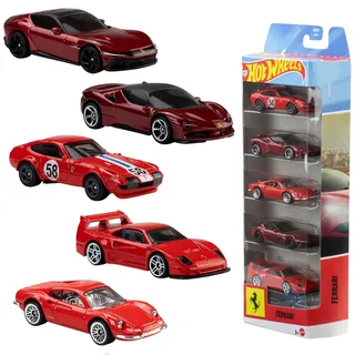 Hot Wheels Ferrari 5er-Pack bunt