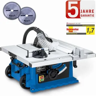 SCHEPPACH Tischkreissäge HS105 Profi Gerät 2000W Schnitthöhe 75mm 2. Sägeblatt