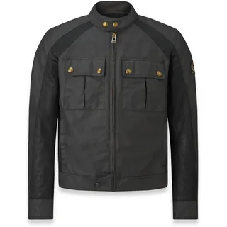 Belstaff Temple Motorrad Wachsjacke, schwarz, Größe 3XL für Männer