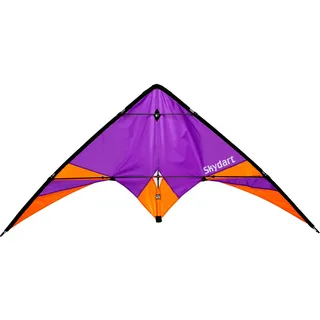 Wolkenstürmer Wolkenstürmer® Skydart Lenkdrachen (lila) - Kite für Einsteiger und Fortgeschrittene – Flugfertig mit Polyesterleinen & Flugschlaufen - 175cm groß