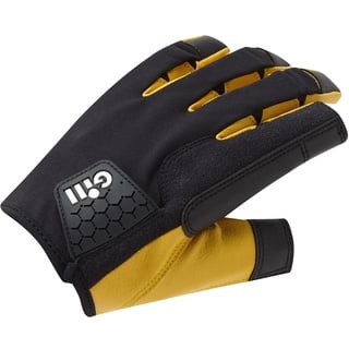 Gill Pro Segelhandschuhe – lange Finger mit freiliegendem Finger und Daumen für Segeln, Paddel- und Brettsport, Kajakfahren oder Windsurfen (schwarz, XS)