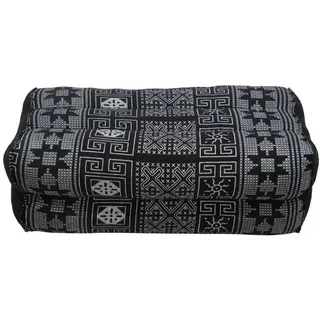 Yogakissen Meditationskissen Yogakissen orientalisch 35x18x12, schwarz orientalisch, angenehm weich, unterstützend schwarz
