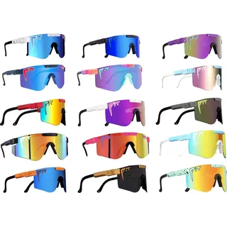 Pit Viper The Original Polarized Sportbrille (Größe DOUBLE WIDE, schwarz)