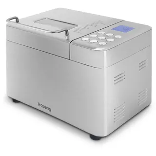 HKoenig Brotbackautomat, Silber, Metall, 35.4x33x27 cm, Küchen, Küchenelektrogeräte, Backöfen, Backofen-Sets