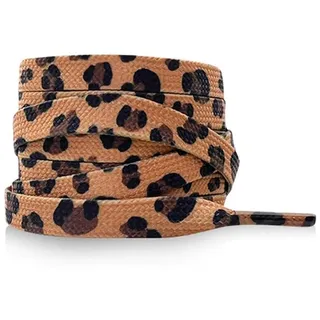 Aeromdale Schnürsenkel mit Tiermuster, flache Sneaker, Leinen, Schnürsenkel, Leopardenmuster, bunt, kreativ, Unisex, 8 mm, Schuhe Schnürsenkel – 120 cm - 160