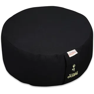 Generisch Außenbezug | Ersatzbezug für Yogakissen - Rundkissen 1-TLG | Kordelzug Ø30 cms x10cms - Schwarz