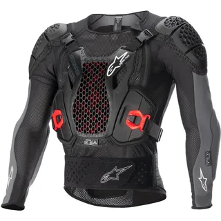 Alpinestars Bionic Plus V2 Protektorenjacke Level-2 - Schwarz/Dunkelgrau/Rot / L