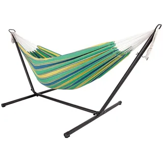Spetebo Doppel Hängematte mit Gestell - 285x120x110 cm - bis 150 Kg