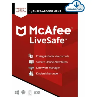 McAfee LiveSafe 2026 Unlimited ESD Win Mac Android iOS