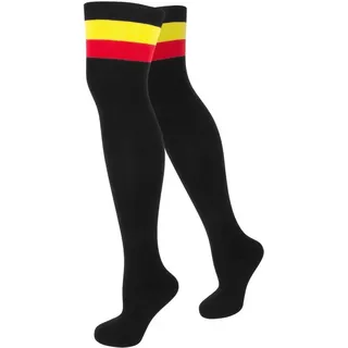 normani Overknees Overknees Color-Bund handgekettelte Fußspitze schwarz