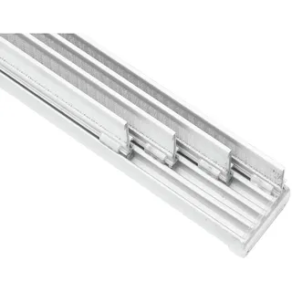 GARDINIA Flächenvorhangschiene Komfort Komplett-Set 4-läufig Weiß 225 cm