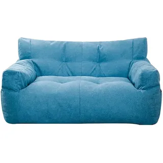 GAGALU Sitzsackstuhl, Doppeltes Lazy Sofa Mit Hoher Rückenlehne Und Seitlicher Aufbewahrungstasche Für Schlafzimmer Wohnzimmer - Abnehmbarer Bezug Und Leicht Zu Reinigen,Sky Blue