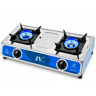 Jv Gaskocher Edelstahl 2-flammig JV-03s