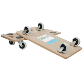 Baumarktplus 2er Set Transportroller SOFT WHEEL indoor MDF Platte 200 kg
