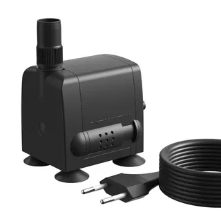 Wiltec JP-032 Aquarium Pumpe 350l/h 5W kleine Aquariumpumpe für Mini Aquarium 25L kompakte Wasserpumpe für Nano Aquarien