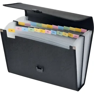 FolderSys Fächermappe 24 Fächer, schwarz,