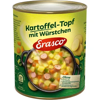 Erasco Kartoffeltopf mit Würstchen (1 x 800g), In rund 5 Minuten fertig – Mit Kartoffeln und Möhren - Einfach lecker