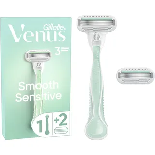 Gillette Smooth Sensitive Rasierer + 2 Klingen