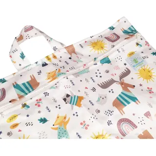 Blümchen Wickelauflage Blümchen hängender Windelsack XL mit Reißverschluss 40 x 66 cm PUL bunt