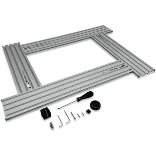 Frässchablone PETATOOLS FS 700 für präzise rechteckige und runde Ausschnitte mit der Oberfräse (mit eingelaserter Millimeterskala)