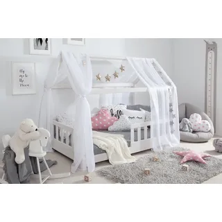 TICAA Tüll-Set für Hausbett Kay weiß