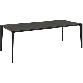 DIETER KNOLL Gartentisch Anthrazit, Metall, Stein, rechteckig, konisch, 100x73.5x220 cm, wetterbeständig, Gartenmöbel, Gartentische, Gartentische