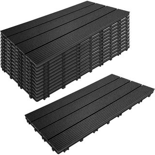 Relaxdays WPC Fliesen Set 60x30, cm)