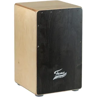 Fame Black Birch Cajon, Drum-Box, Birke, Made in Germany, Tiefer Bass, Snare-Effekt, Sitztrommel, Trommel für Unterwegs