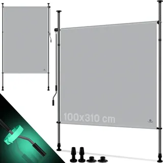 Kesser Windschutz 100 x 310 cm grau wasserfest