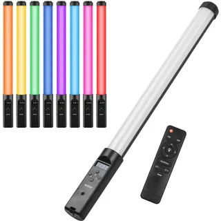 acagala Handheld RGB Tube Light LED Video Light Wand 3200K-5500K Dimmbar 9 Bunte Lichteffekte Eingebauter Akku mit Fernbedienung für Vlog Live Streaming Produktporträtfotografie